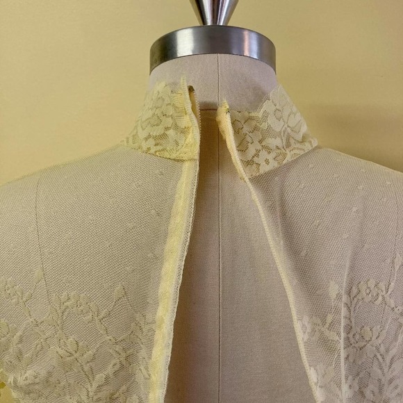 70s Yellow Maxi Dress with Lace - Picture 8 of 15